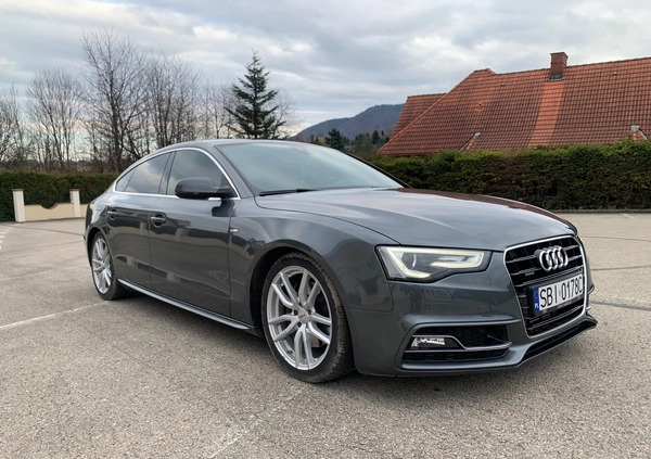 Audi A5 cena 77900 przebieg: 142000, rok produkcji 2014 z Biała małe 191